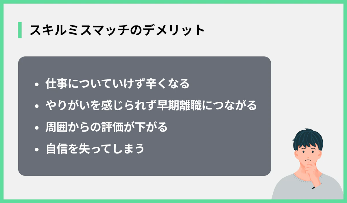 スキルミスマッチのデメリット