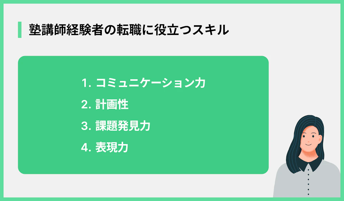塾講師経験者の転職に役立つスキル