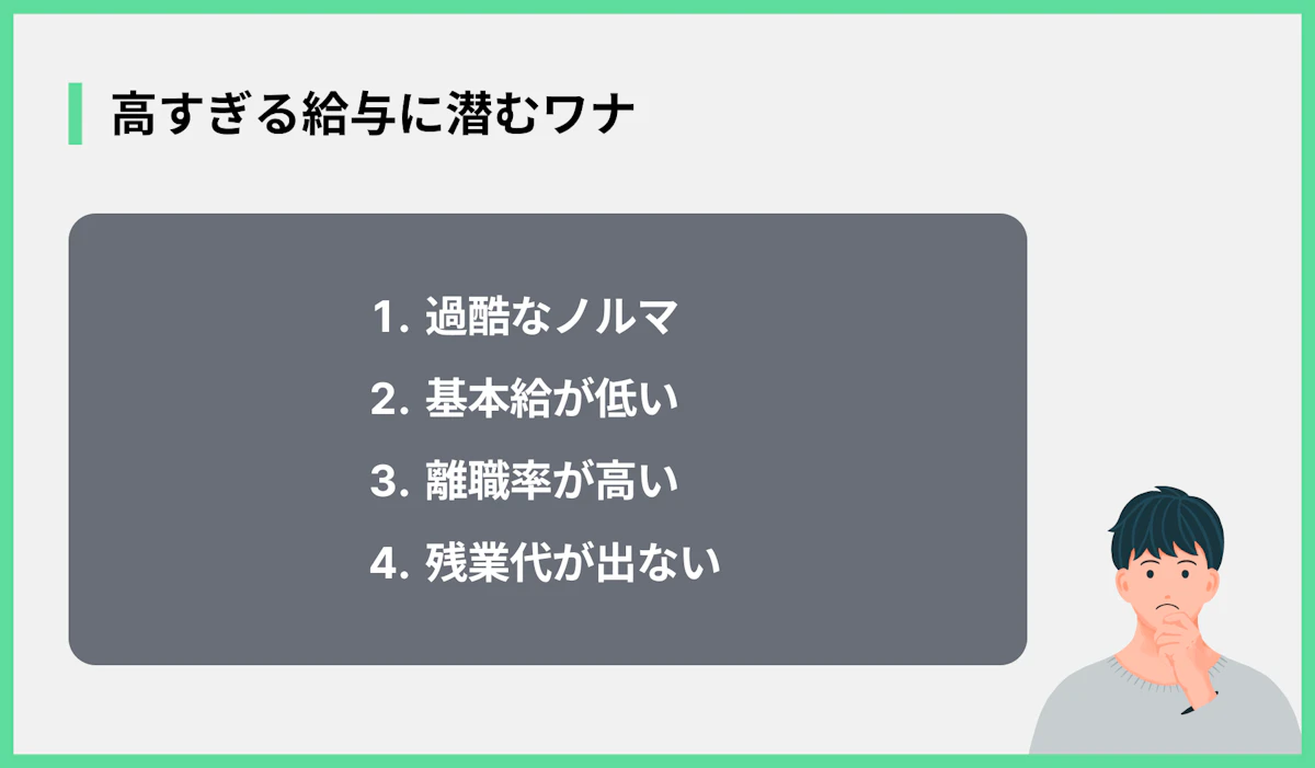 高すぎる給与に潜むワナ