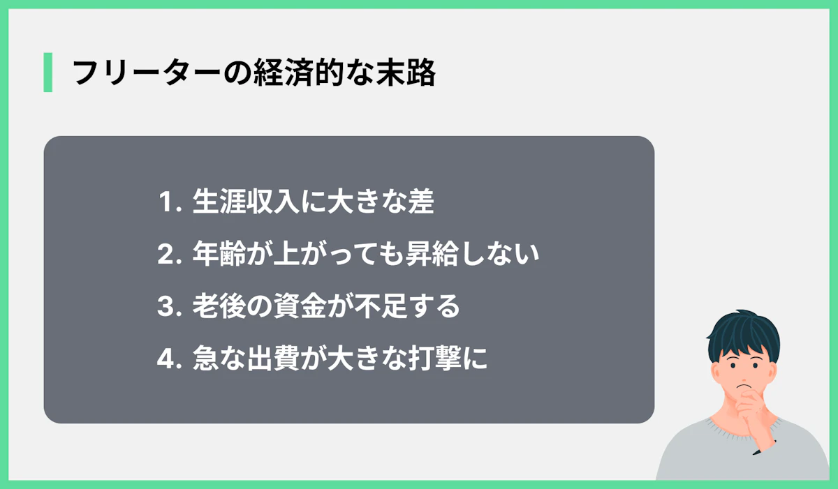 フリーターの経済的な末路