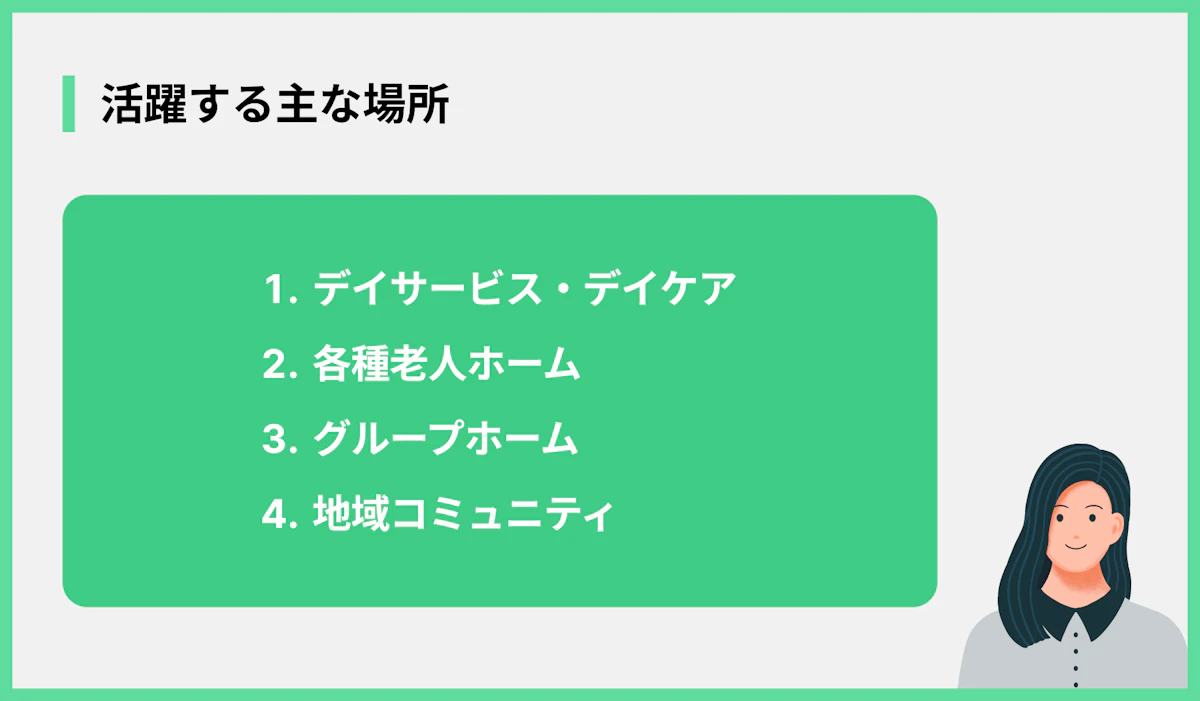 活躍する主な場所