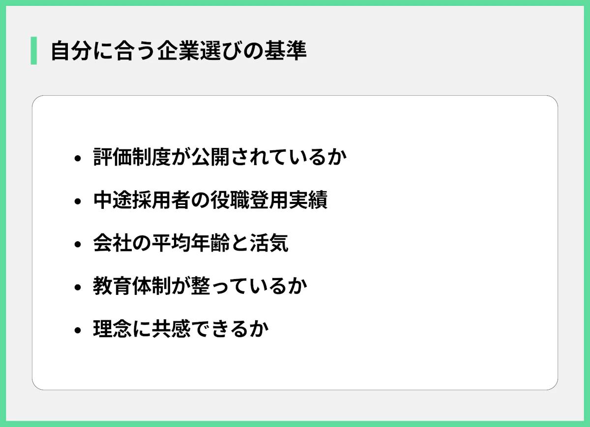 自分に合う企業選びの基準