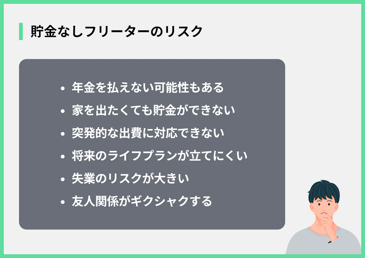 貯金なしフリーターのリスク