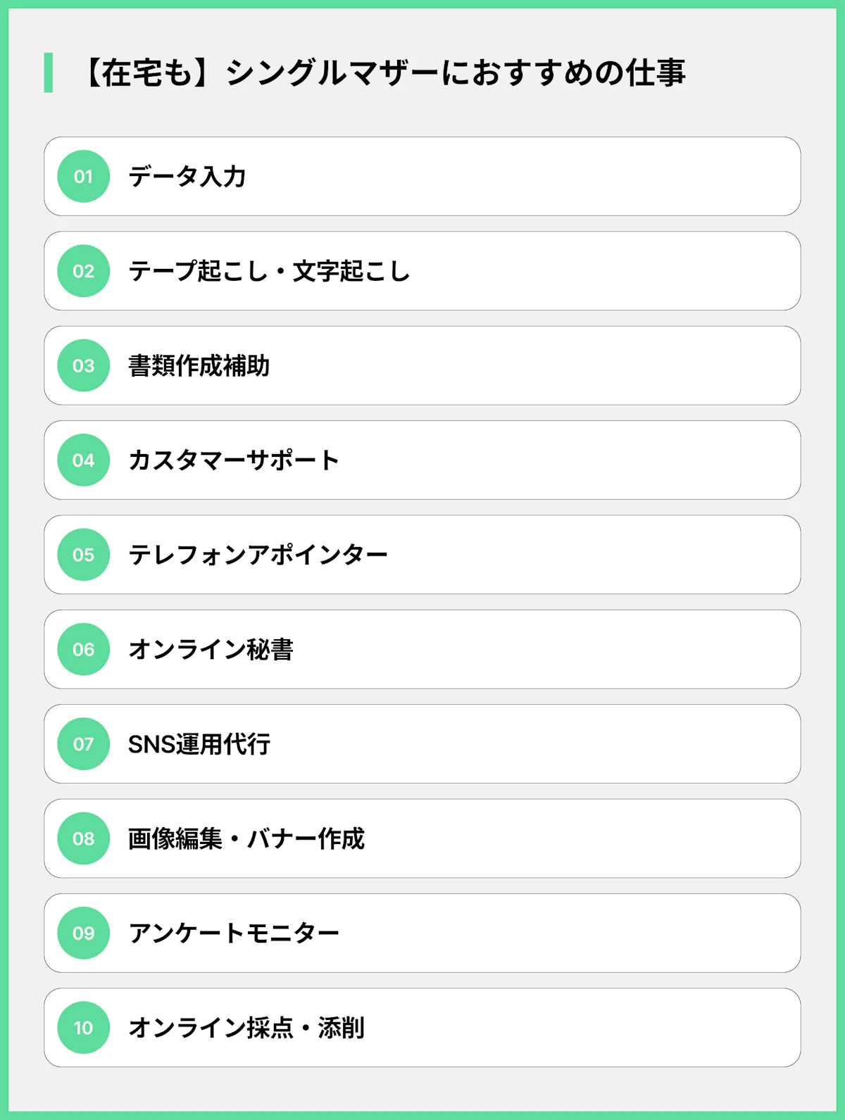 【在宅も】シングルマザーにおすすめの仕事