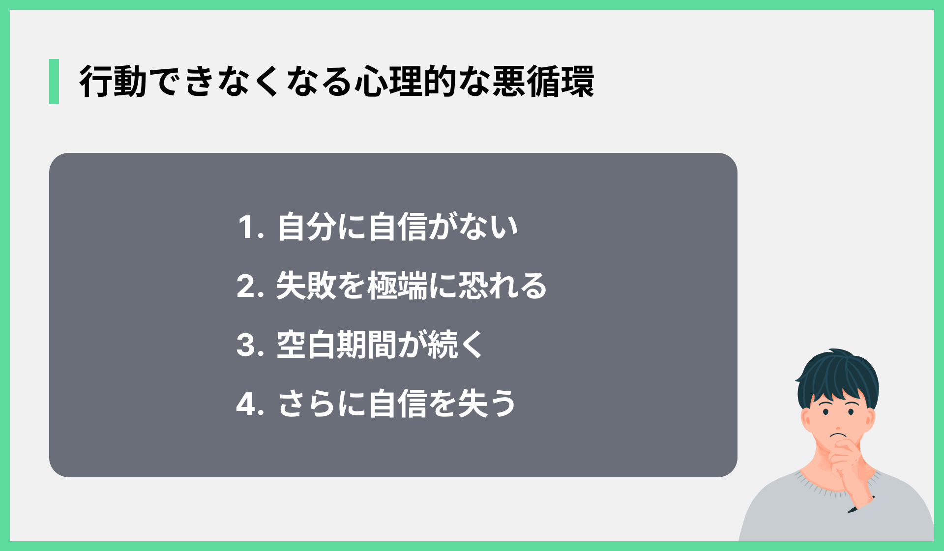 行動できなくなる心理的な悪循環