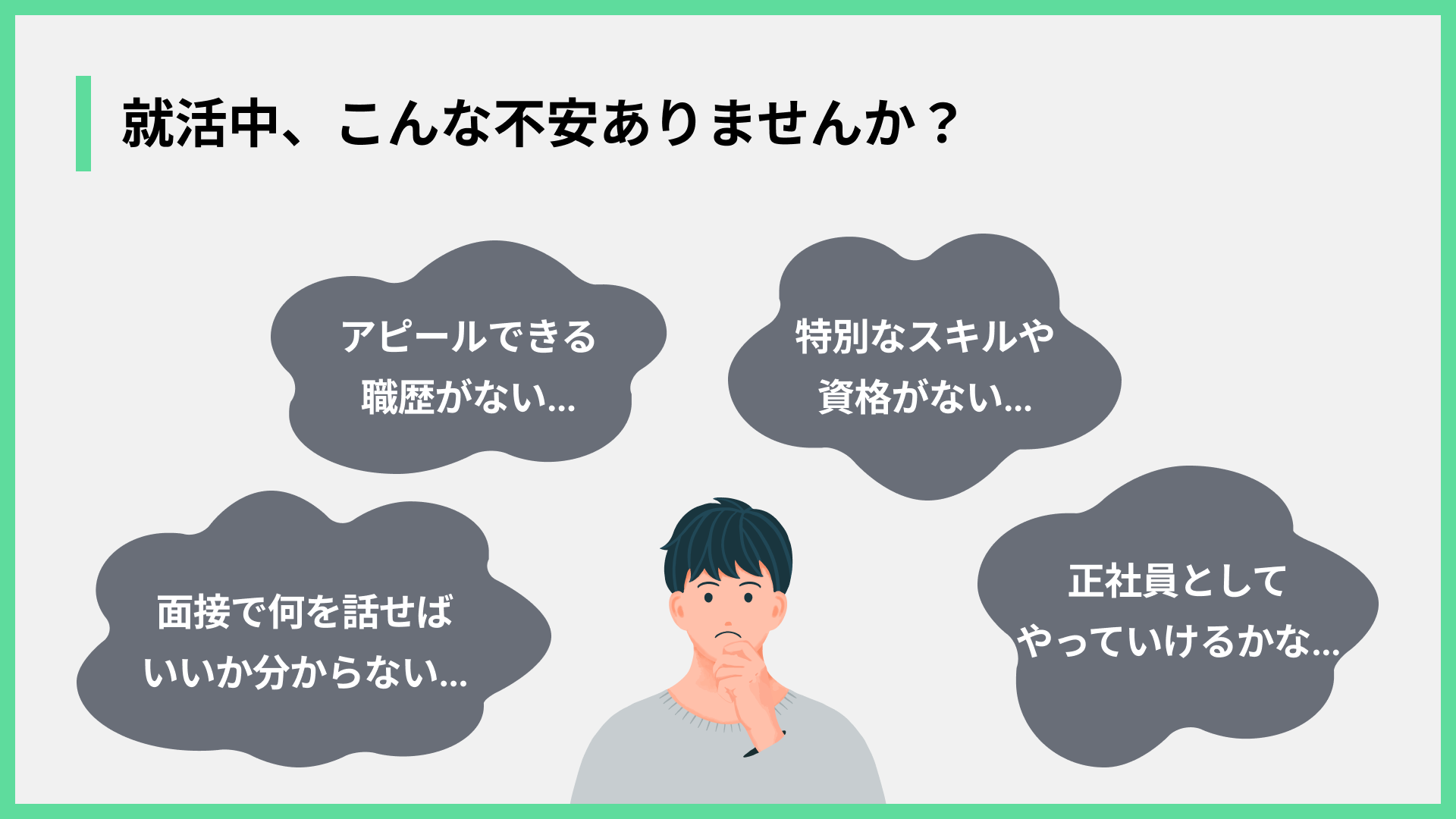就活中、こんな不安ありませんか？