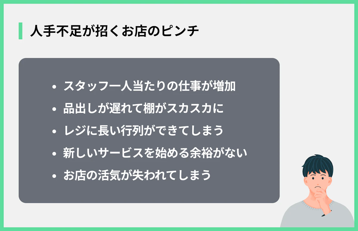 人手不足が招くお店のピンチ
