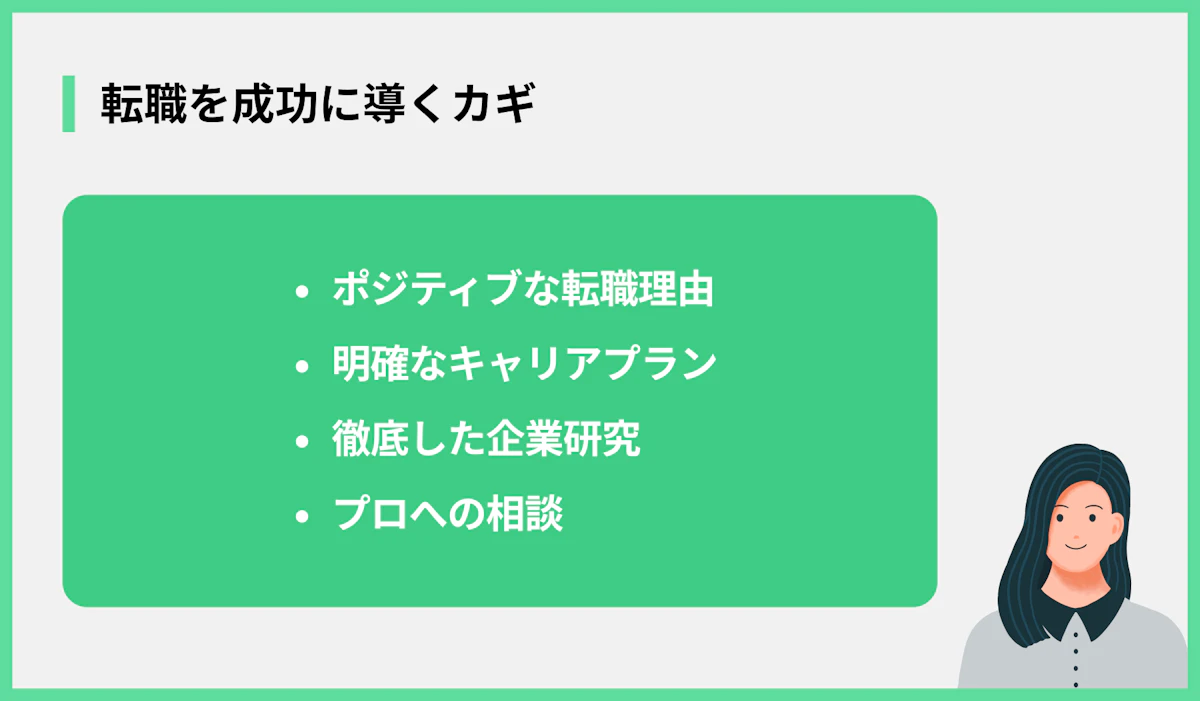 転職を成功に導くカギ