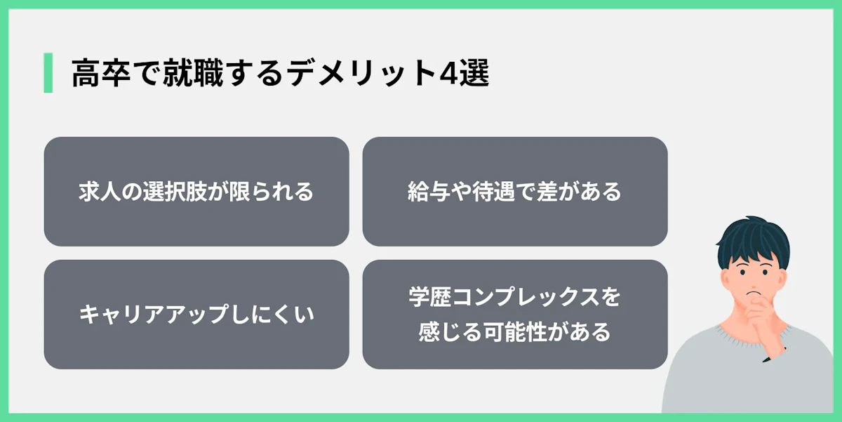 高卒で就職するデメリット4選