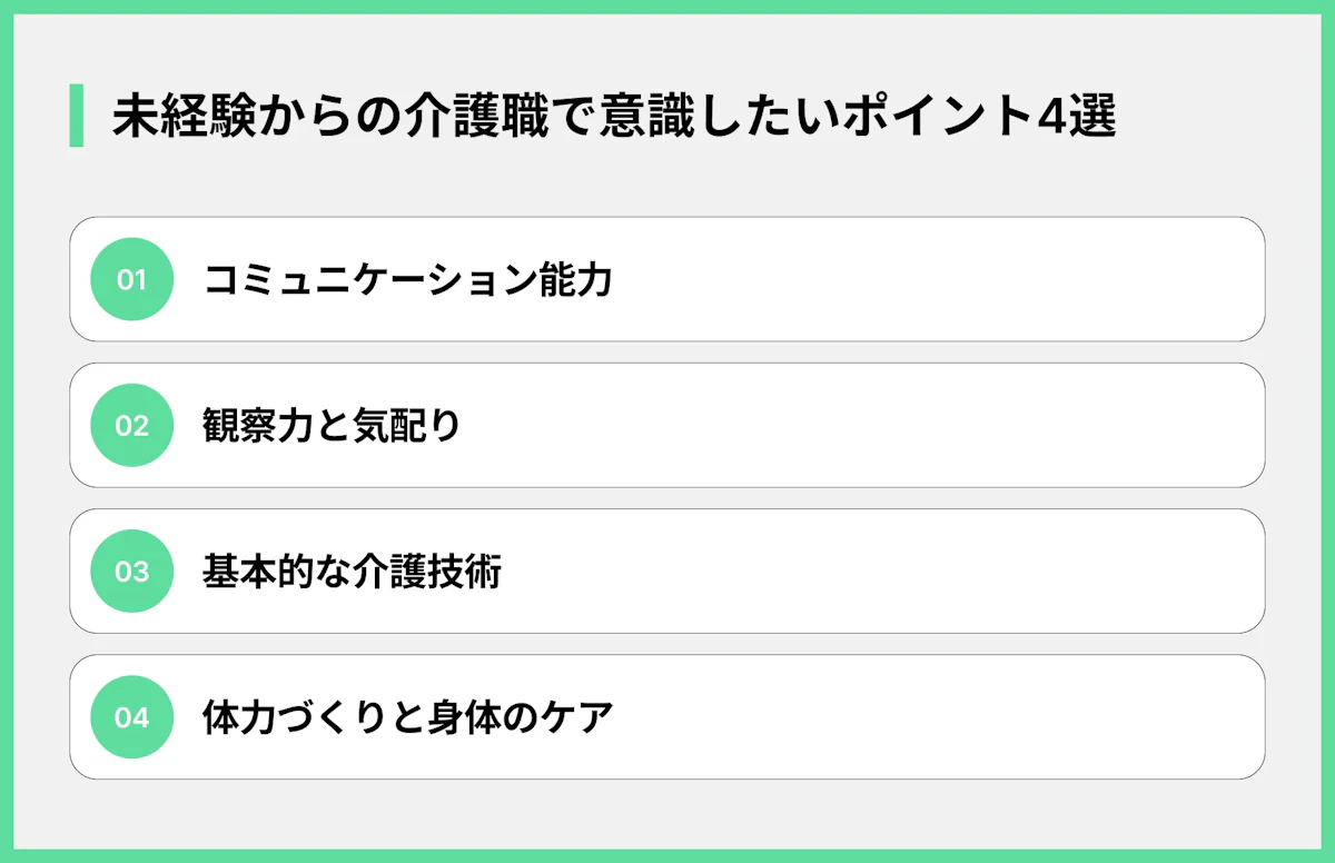 未経験からの介護職で意識したいポイント4選