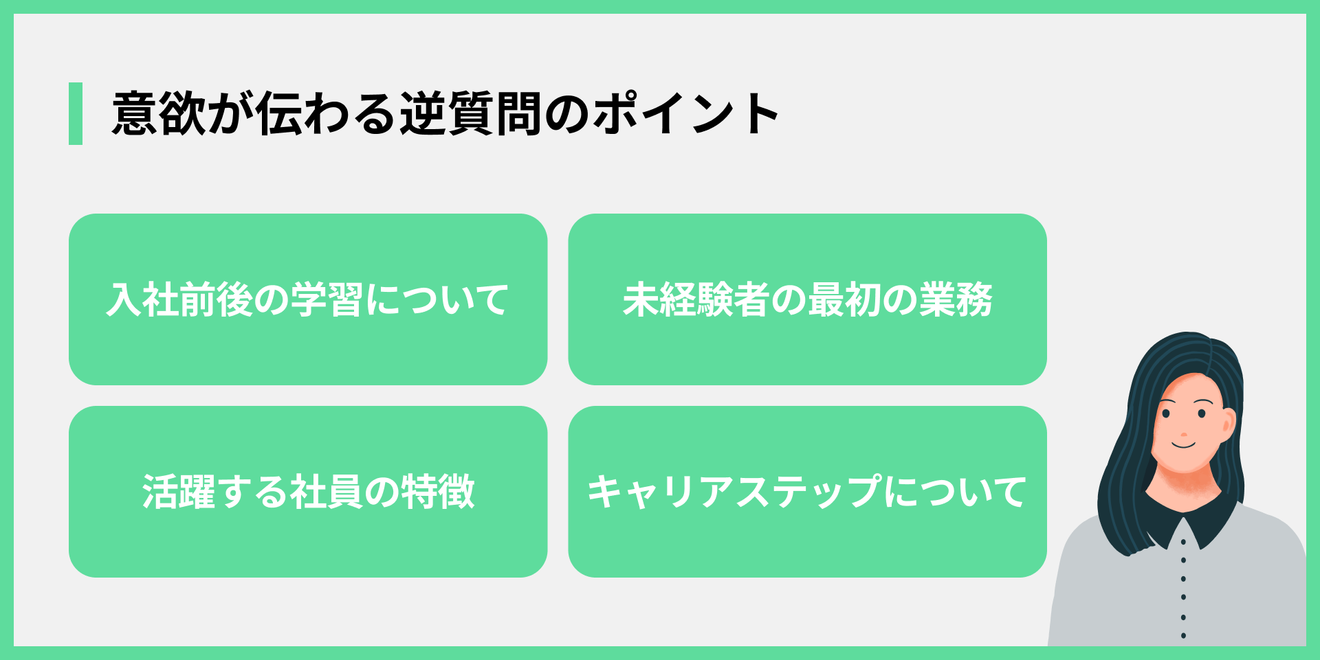 意欲が伝わる逆質問のポイント