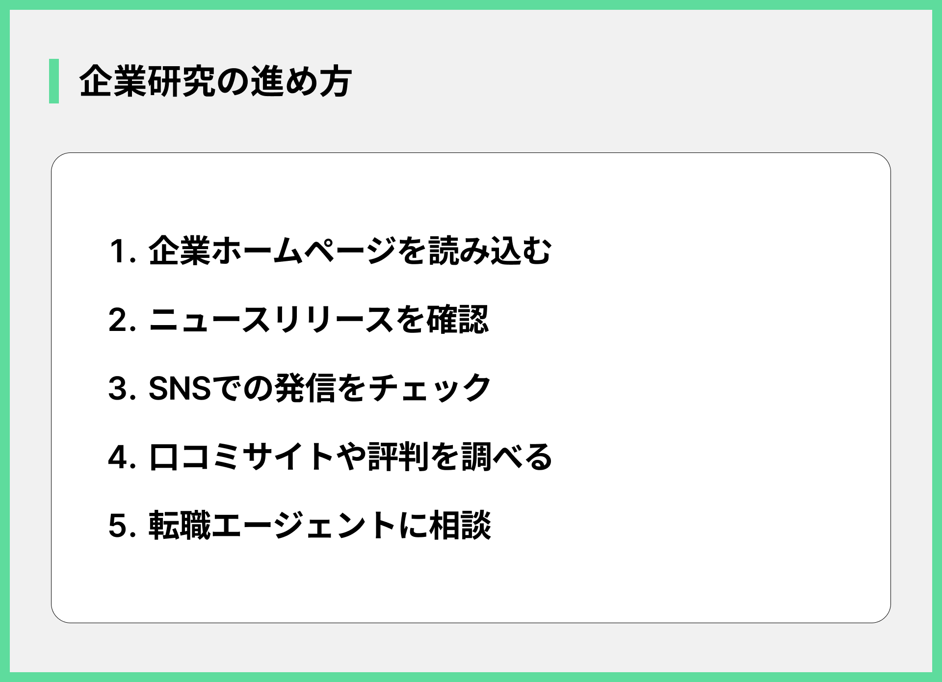 企業研究の進め方