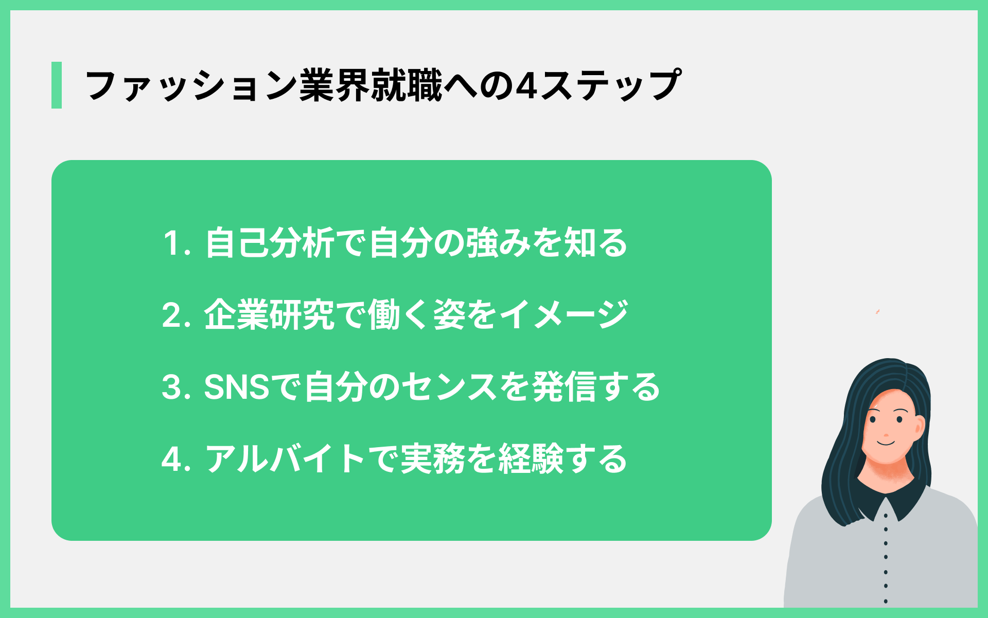 ファッション業界就職への4ステップ