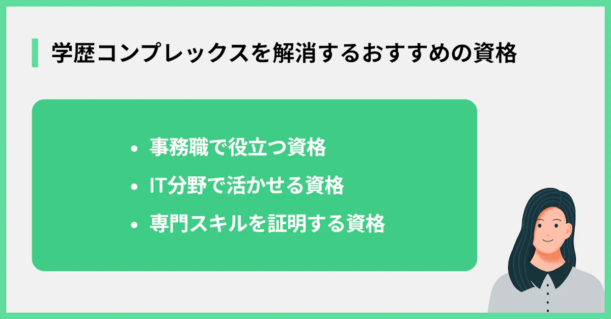学歴コンプレックスを解消するおすすめの資格