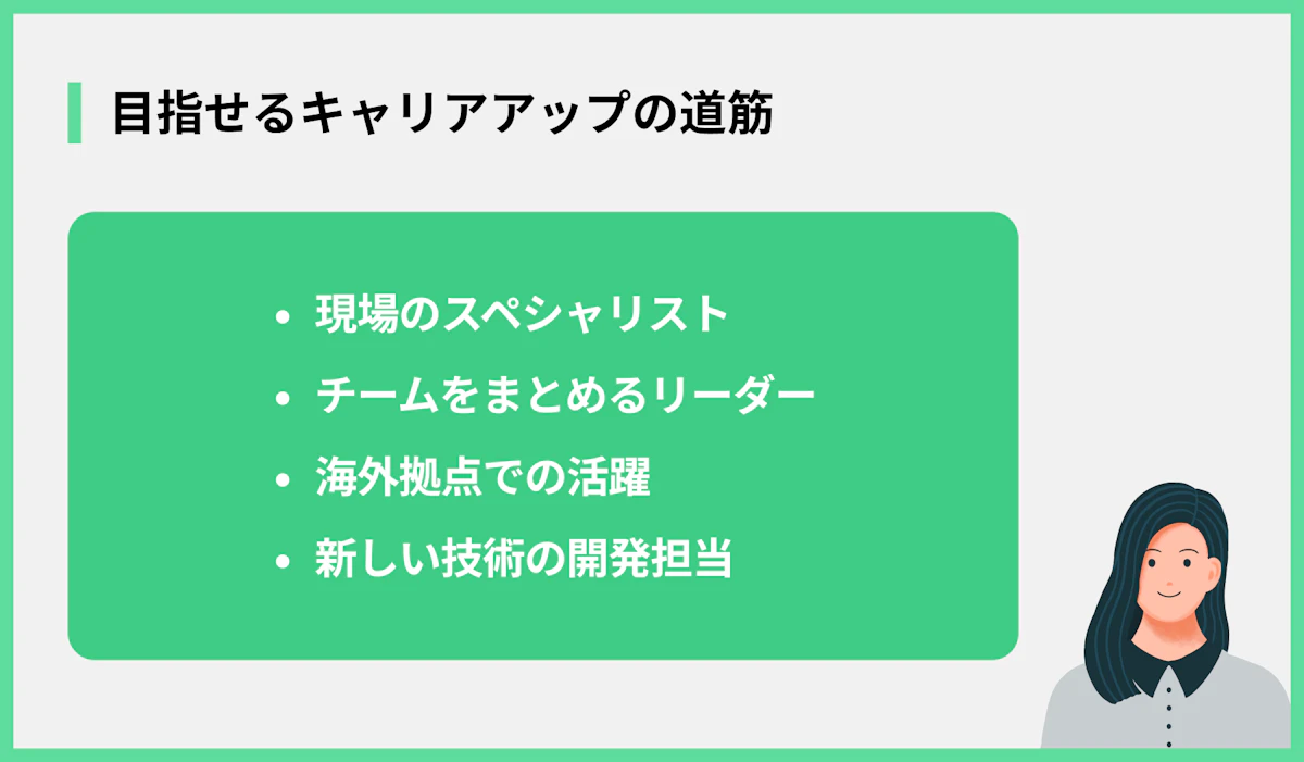 目指せるキャリアアップの道筋