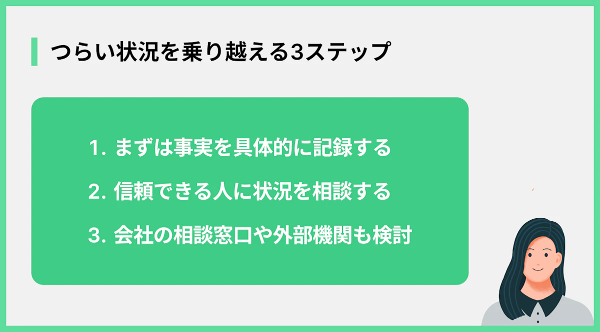 つらい状況を乗り越える3ステップ
