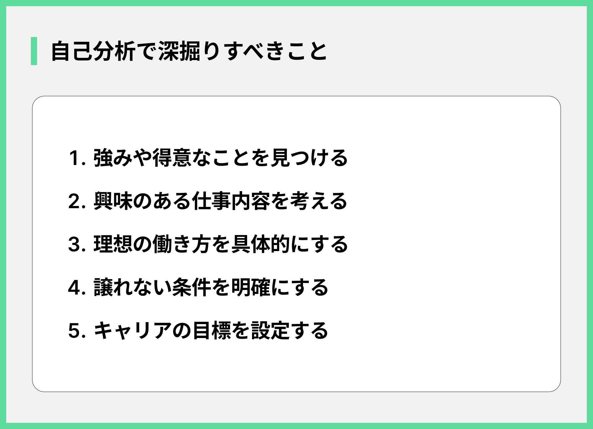 自己分析で深掘りすべきこと