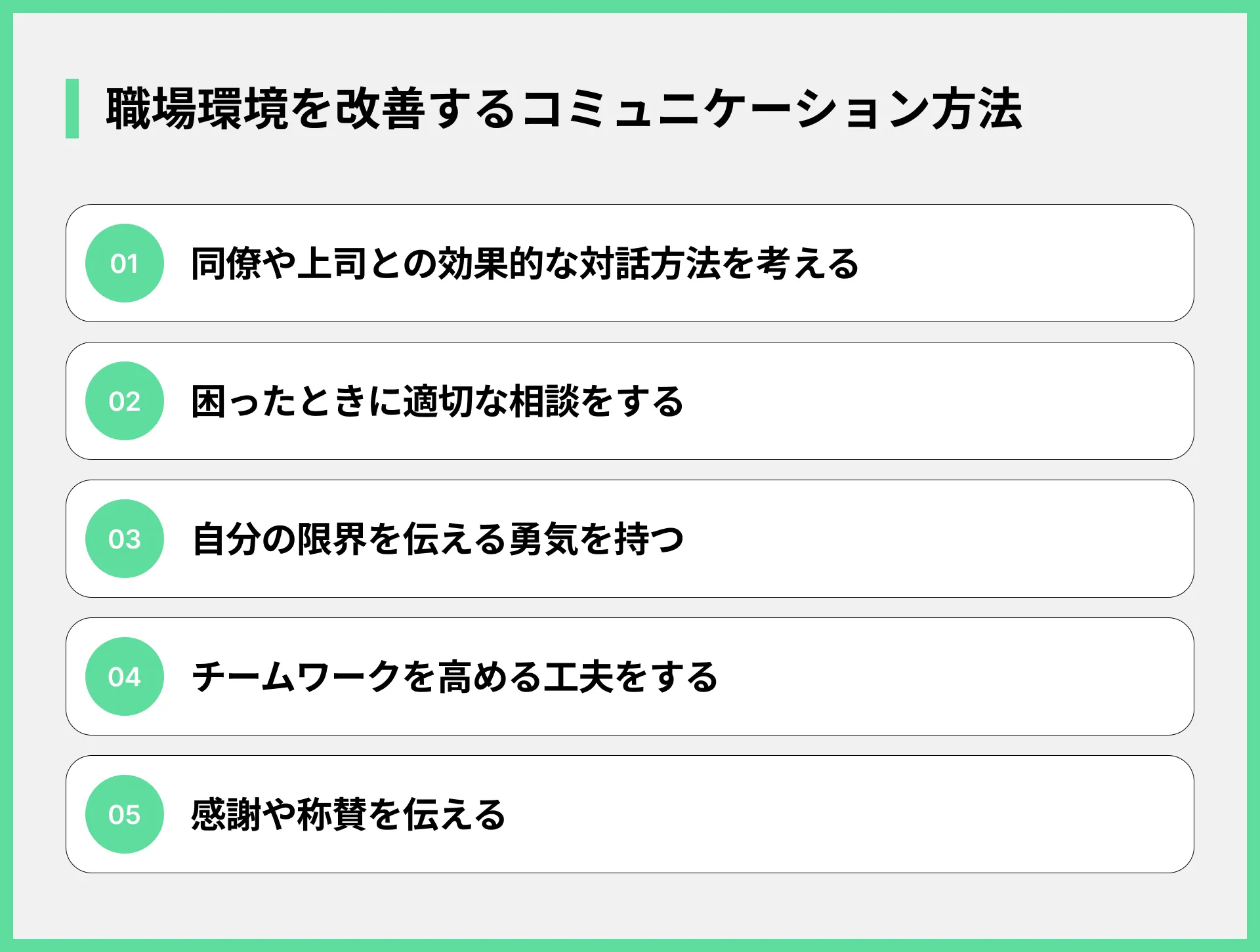 職場環境を改善するコミュニケーション方法