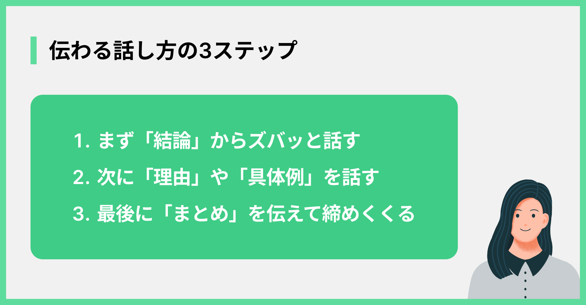 伝わる話し方の3ステップ