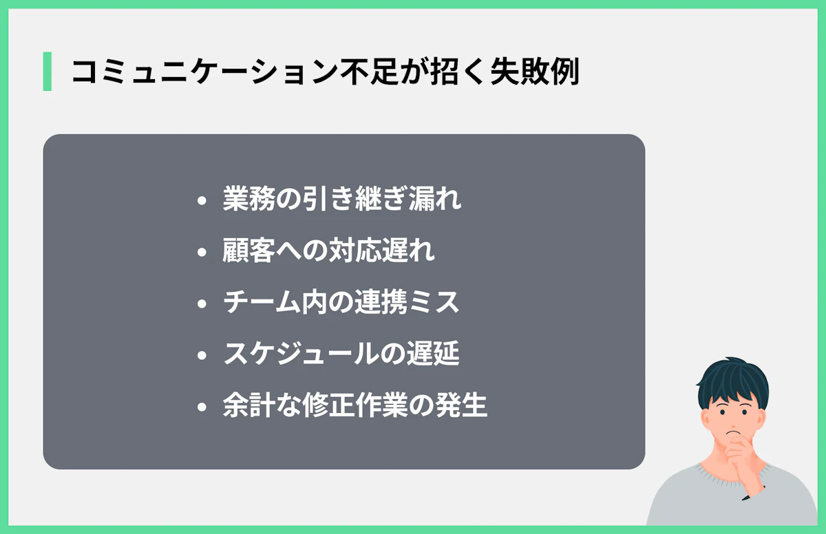 コミュニケーション不足が招く失敗例