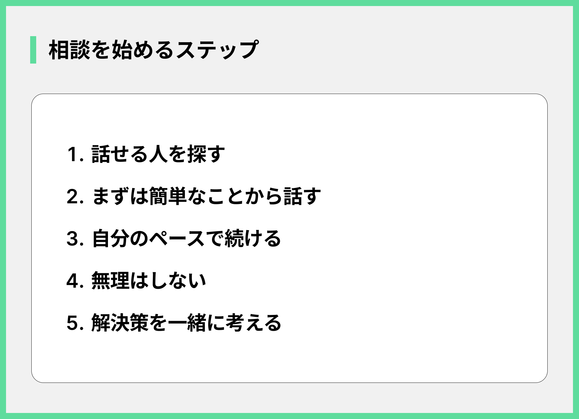 相談を始めるステップ