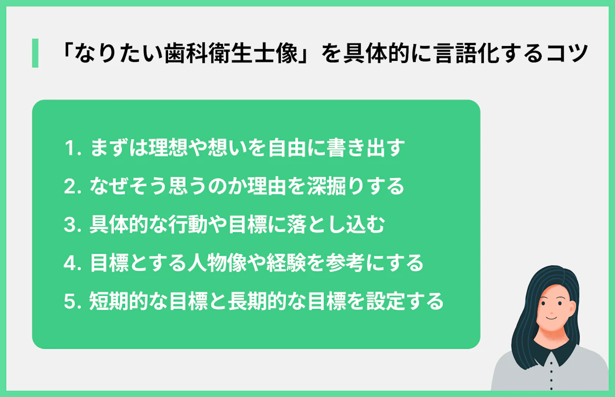 「なりたい歯科衛生士像」を具体的に言語化するコツ