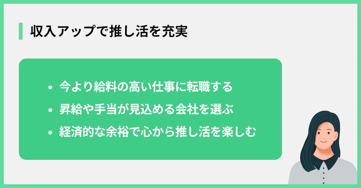 収入アップで推し活を充実