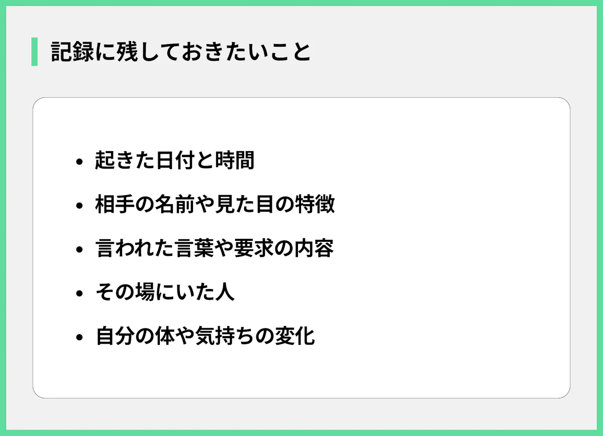 記録に残しておきたいこと