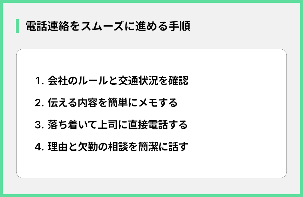 電話連絡をスムーズに進める手順