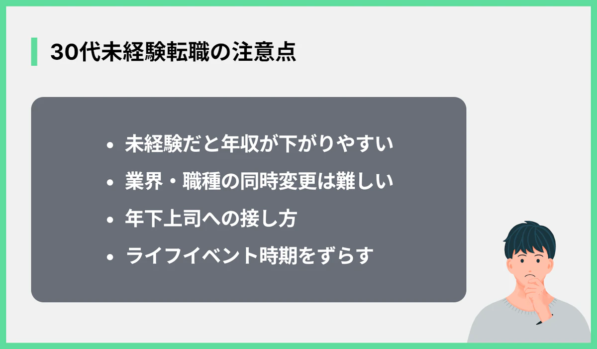 30代未経験転職の注意点
