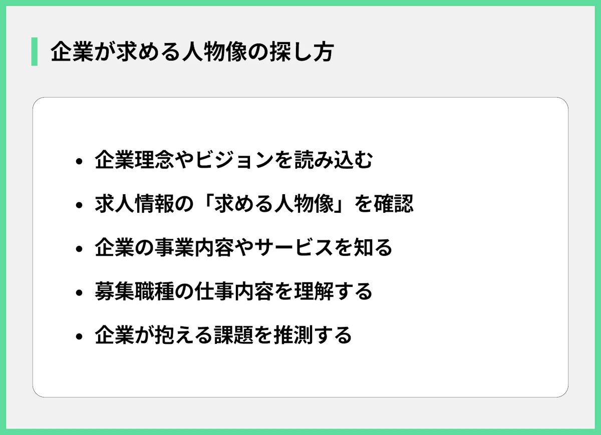 企業が求める人物像の探し方