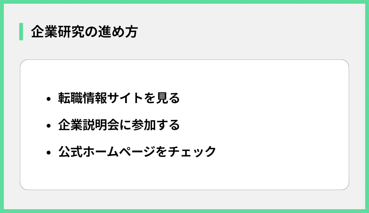 企業研究の進め方