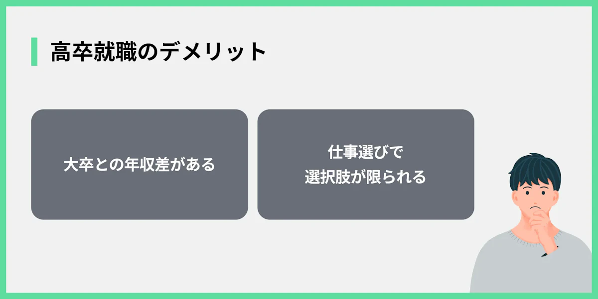 高卒就職のデメリット