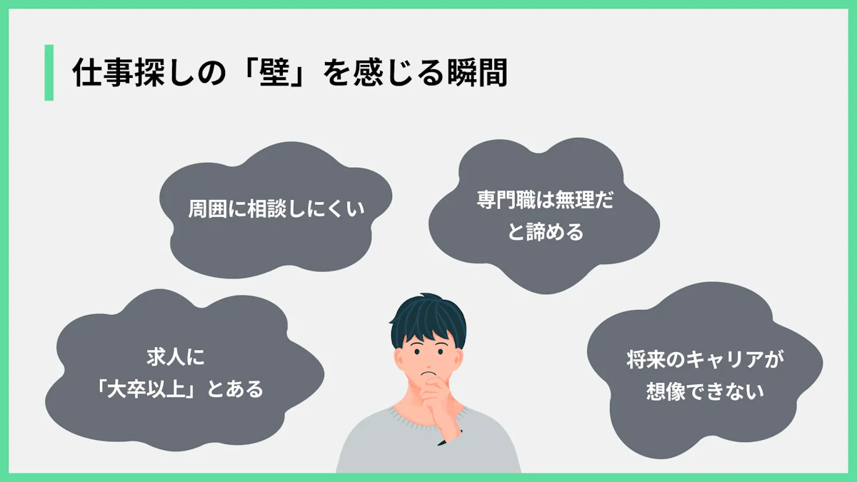 仕事探しの「壁」を感じる瞬間
