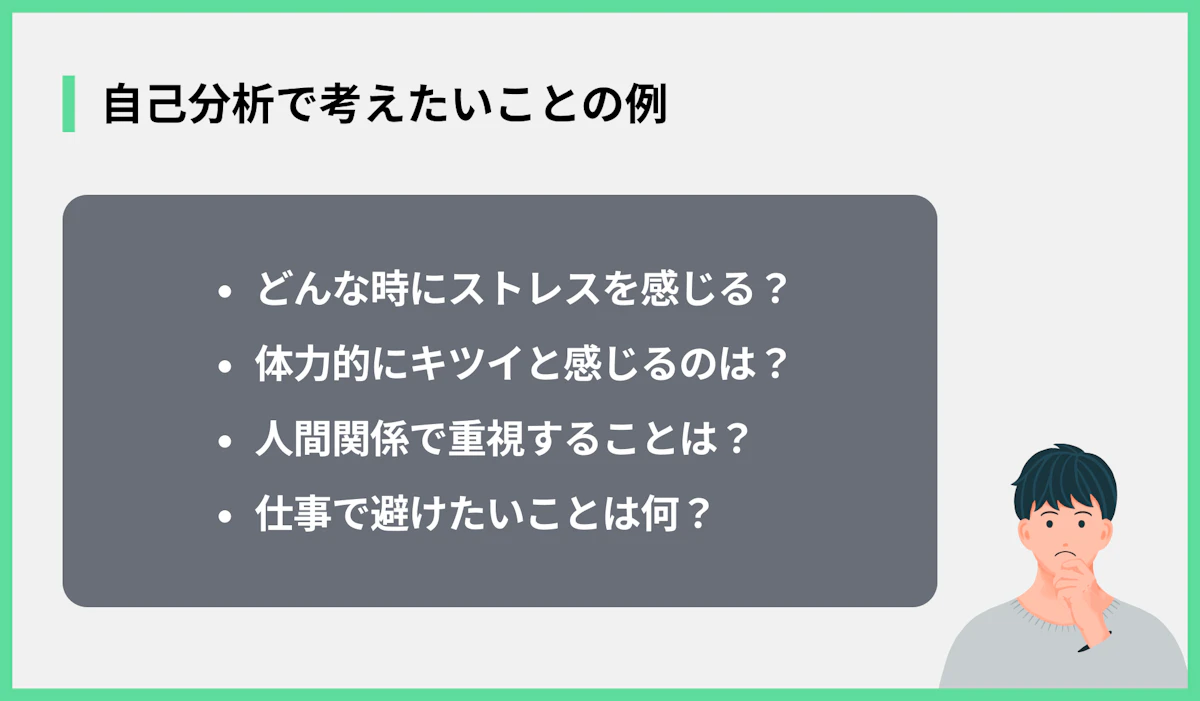 自己分析で考えたいことの例