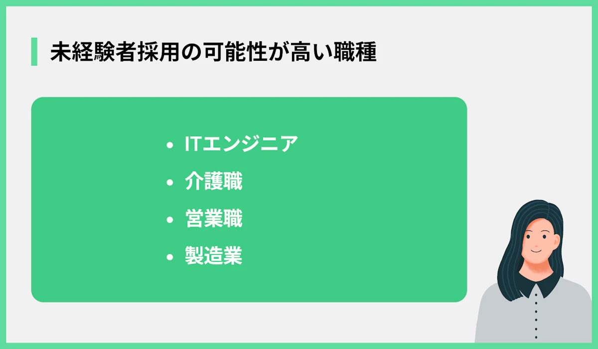 未経験者採用の可能性が高い職種