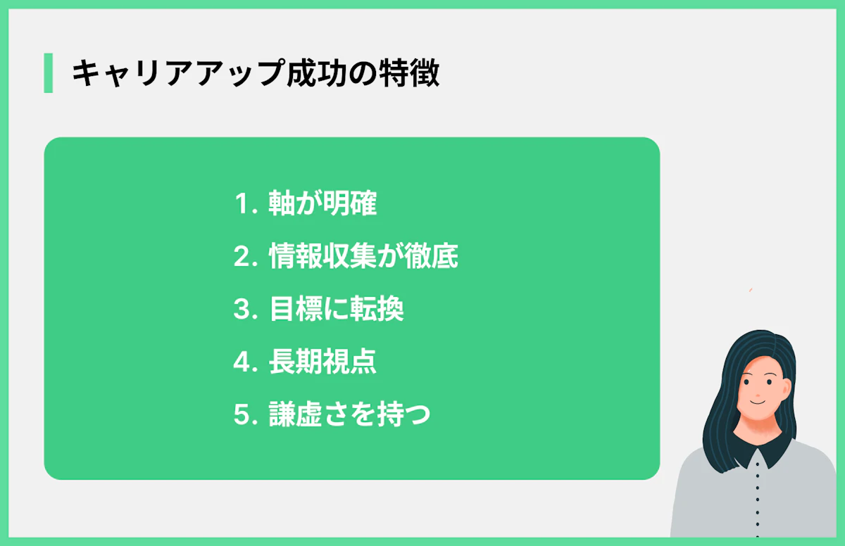 キャリアアップ成功の特徴