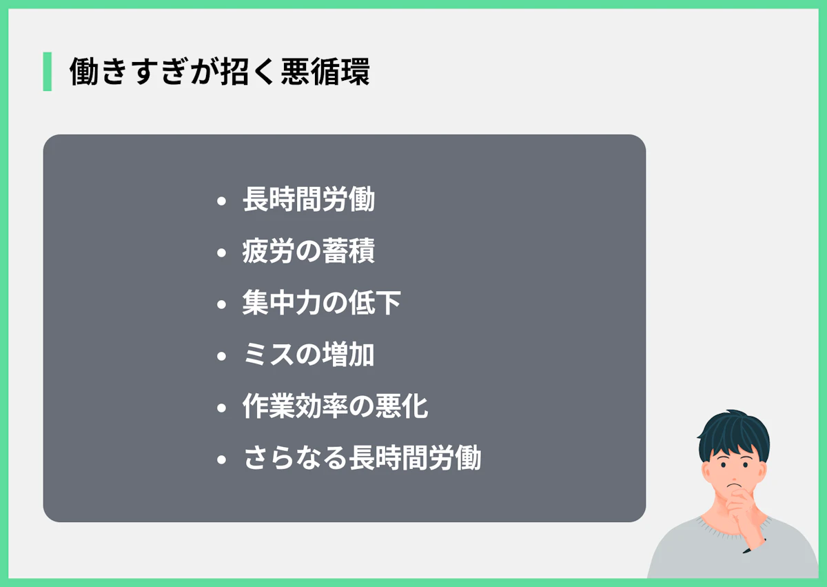 働きすぎが招く悪循環