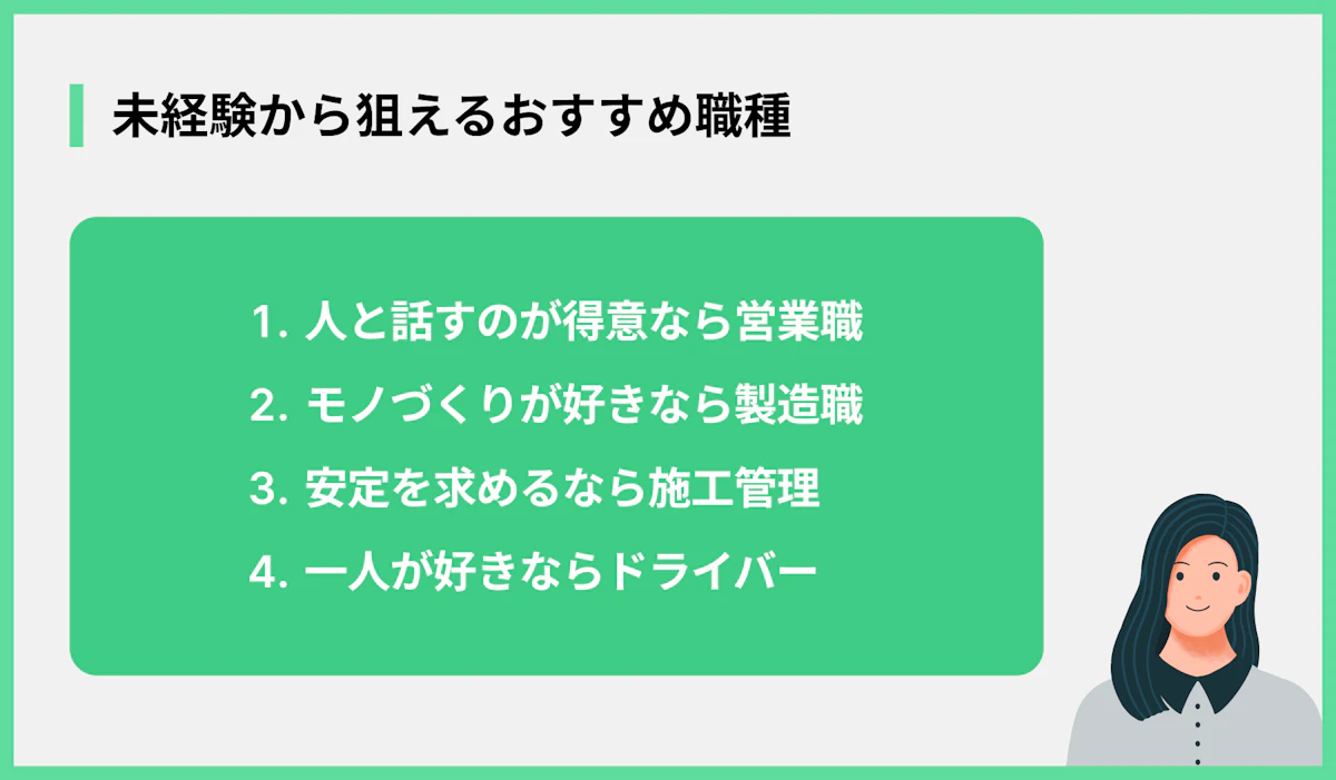 未経験から狙えるおすすめ職種