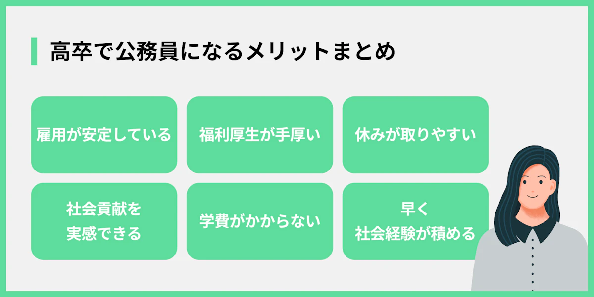 高卒で公務員になるメリットまとめ
