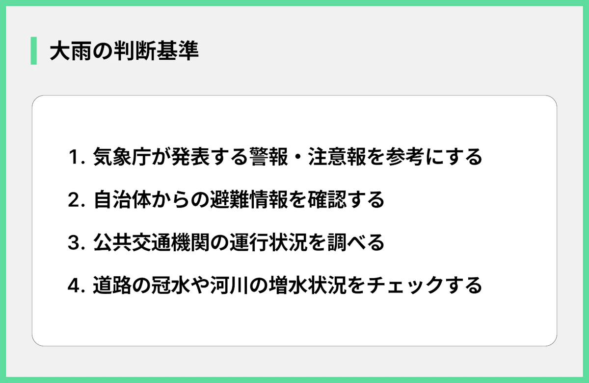 大雨の判断基準