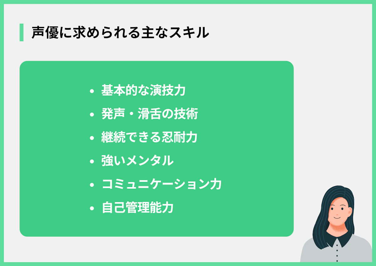声優に求められる主なスキル