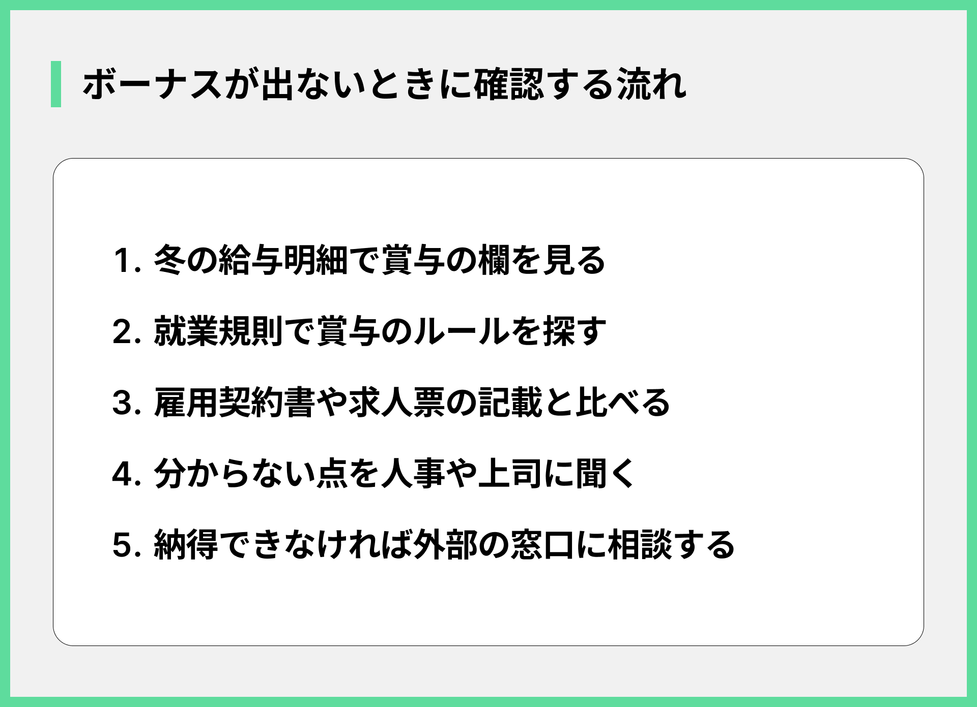 ボーナスが出ないときに確認する流れ
