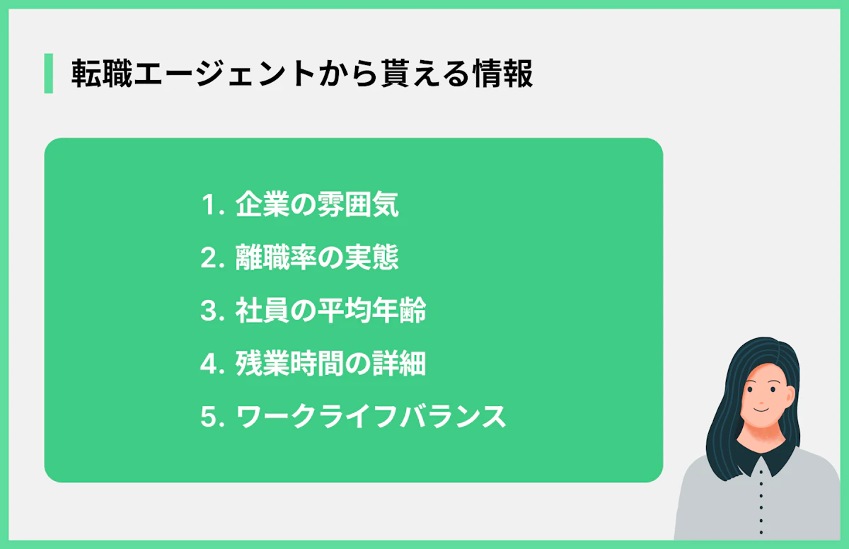 転職エージェントから貰える情報