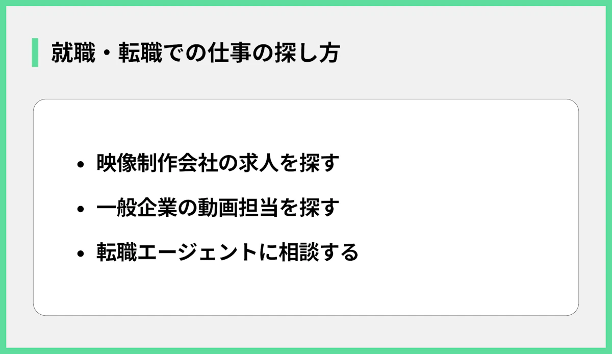 就職・転職での仕事の探し方