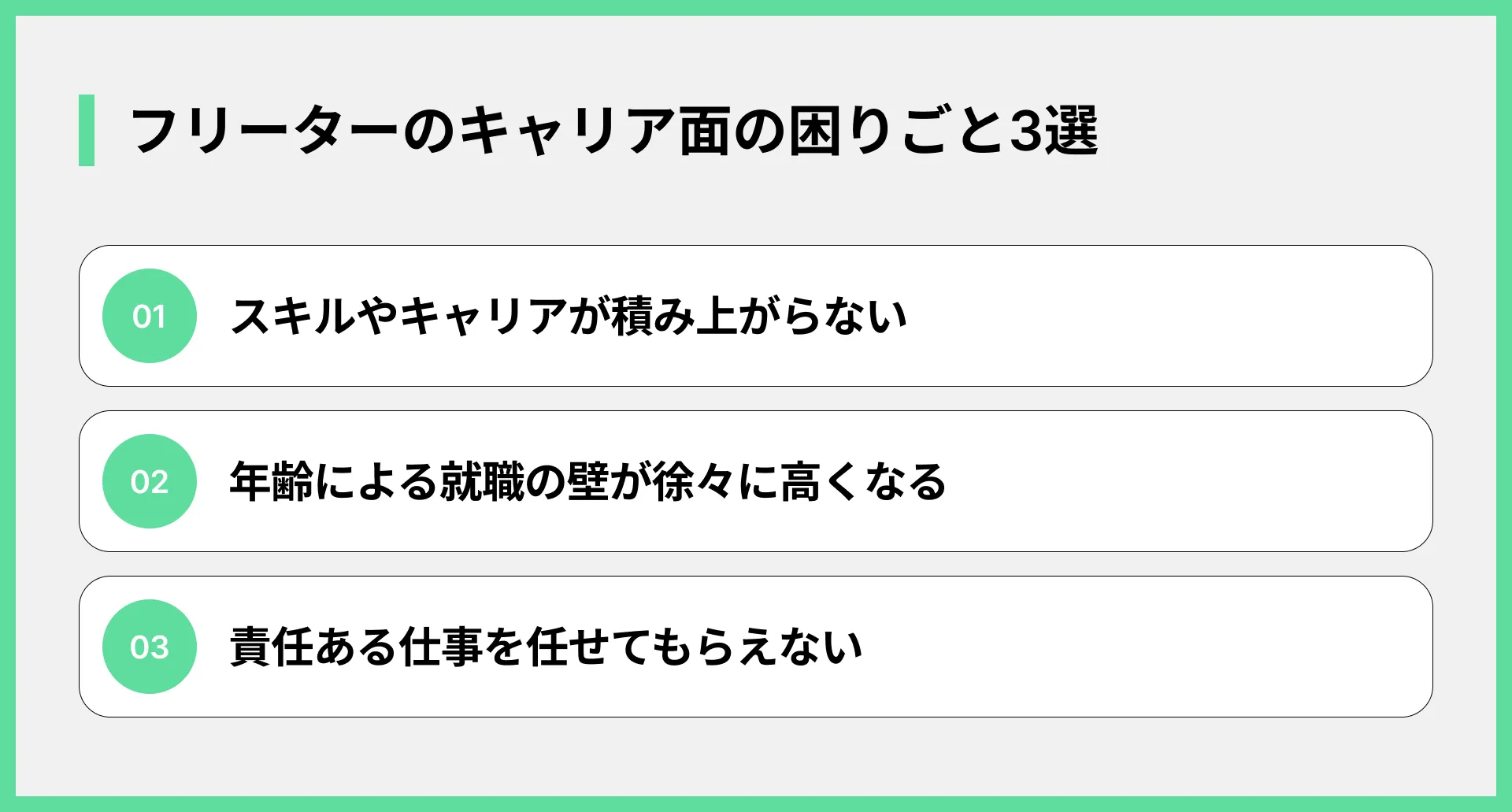 フリーターのキャリア面の困りごと3選