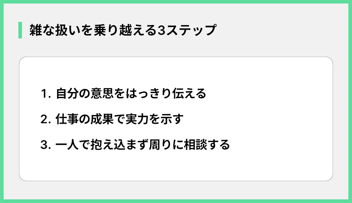 雑な扱いを乗り越える3ステップ