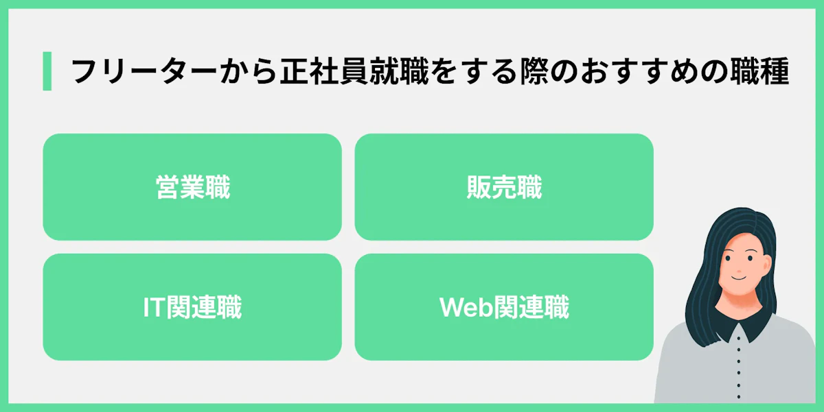フリーターから正社員就職をする際のおすすめの職種