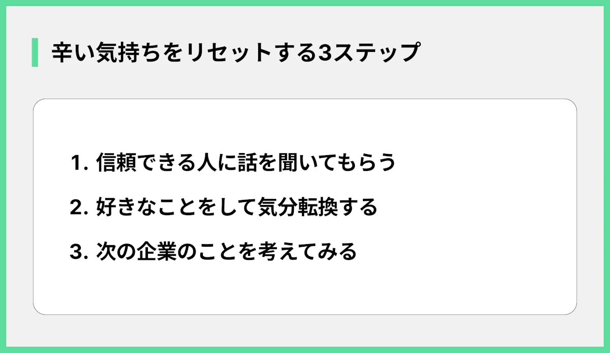 辛い気持ちをリセットする3ステップ