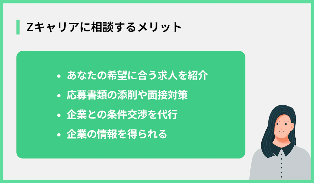 Zキャリアに相談するメリット
